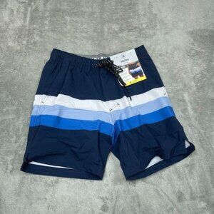 Hurley Mens 18" Stripe Swim Shorts Regular Fit S Navy Blue 6929